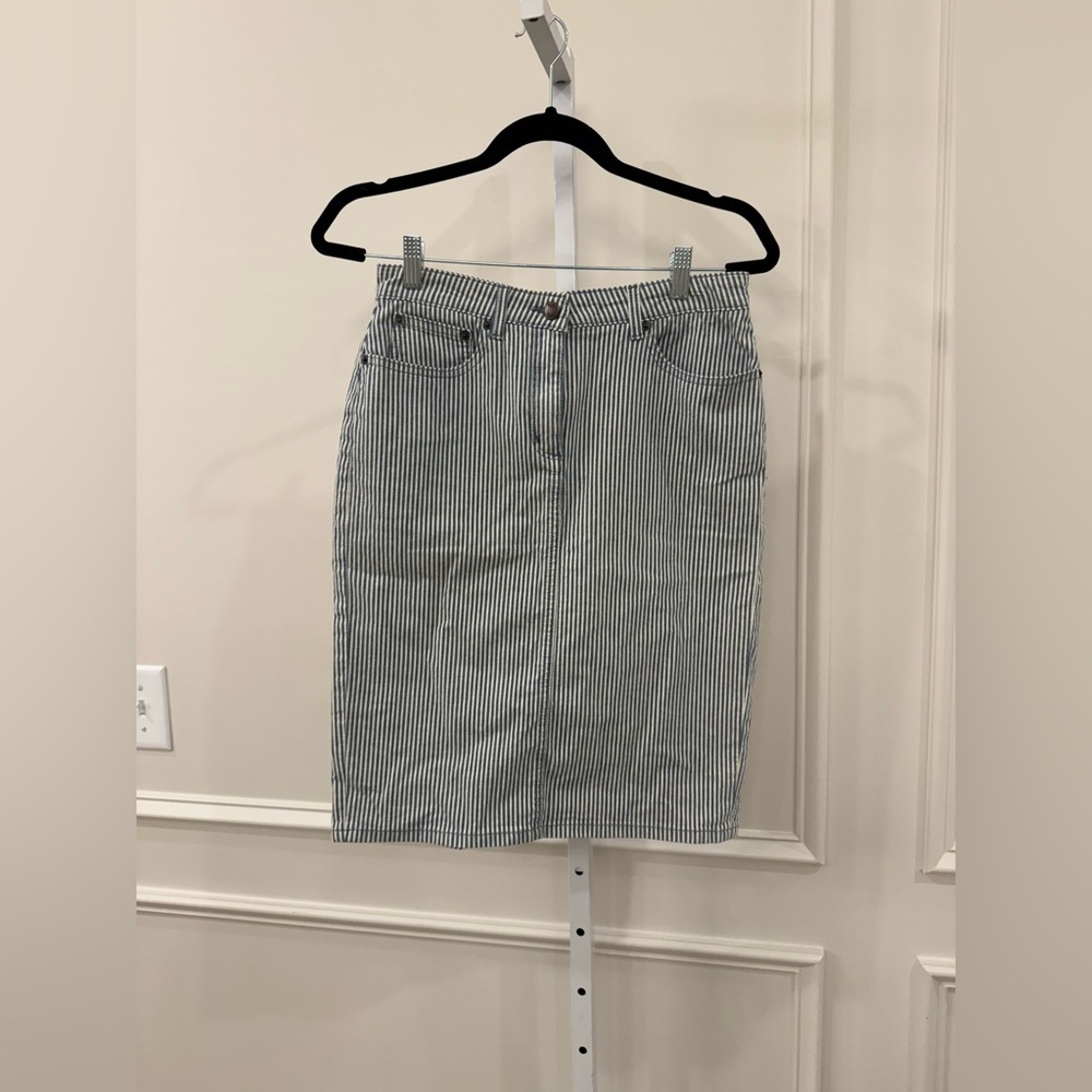 Boden Gray Pencil Skirt Knee-Length Casual